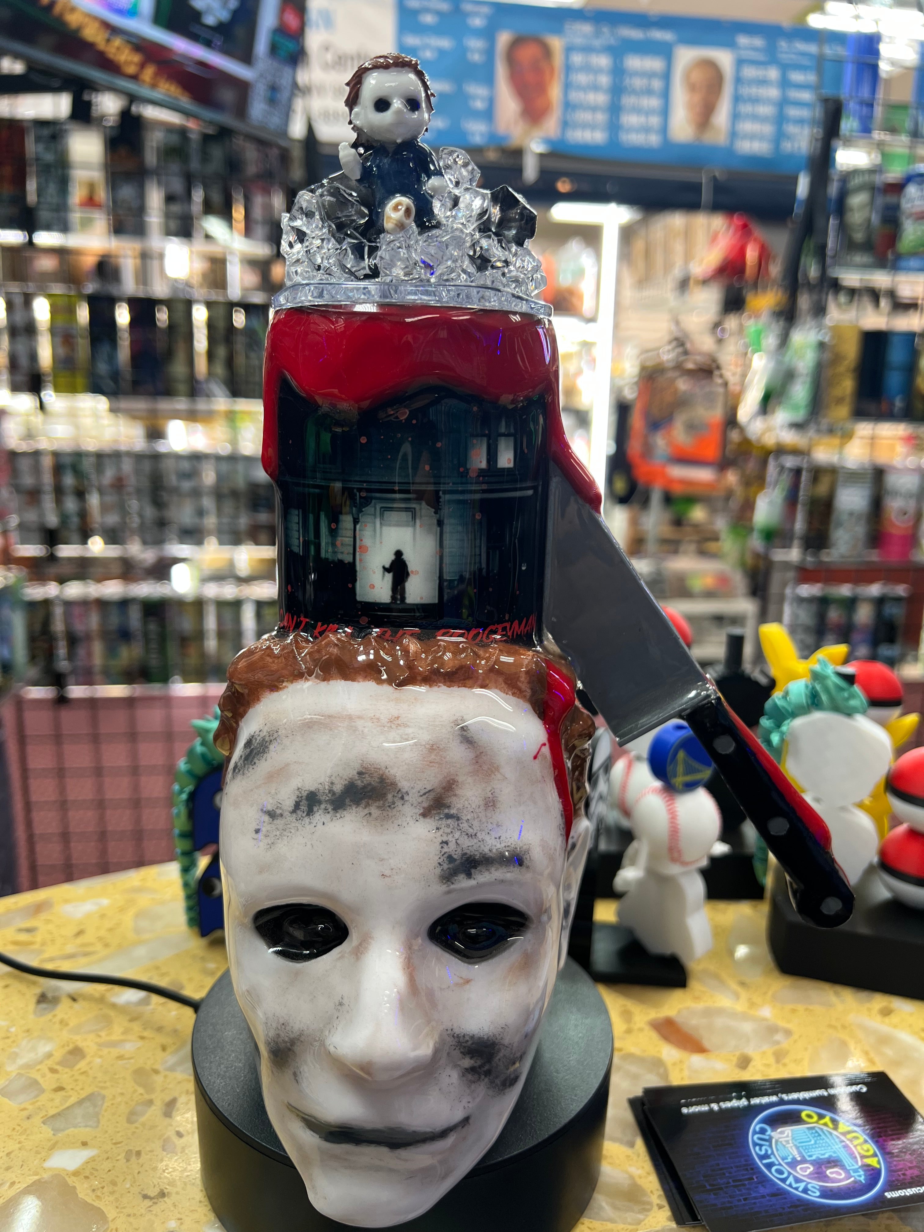 Michael Myers 3d epoxy tumbler