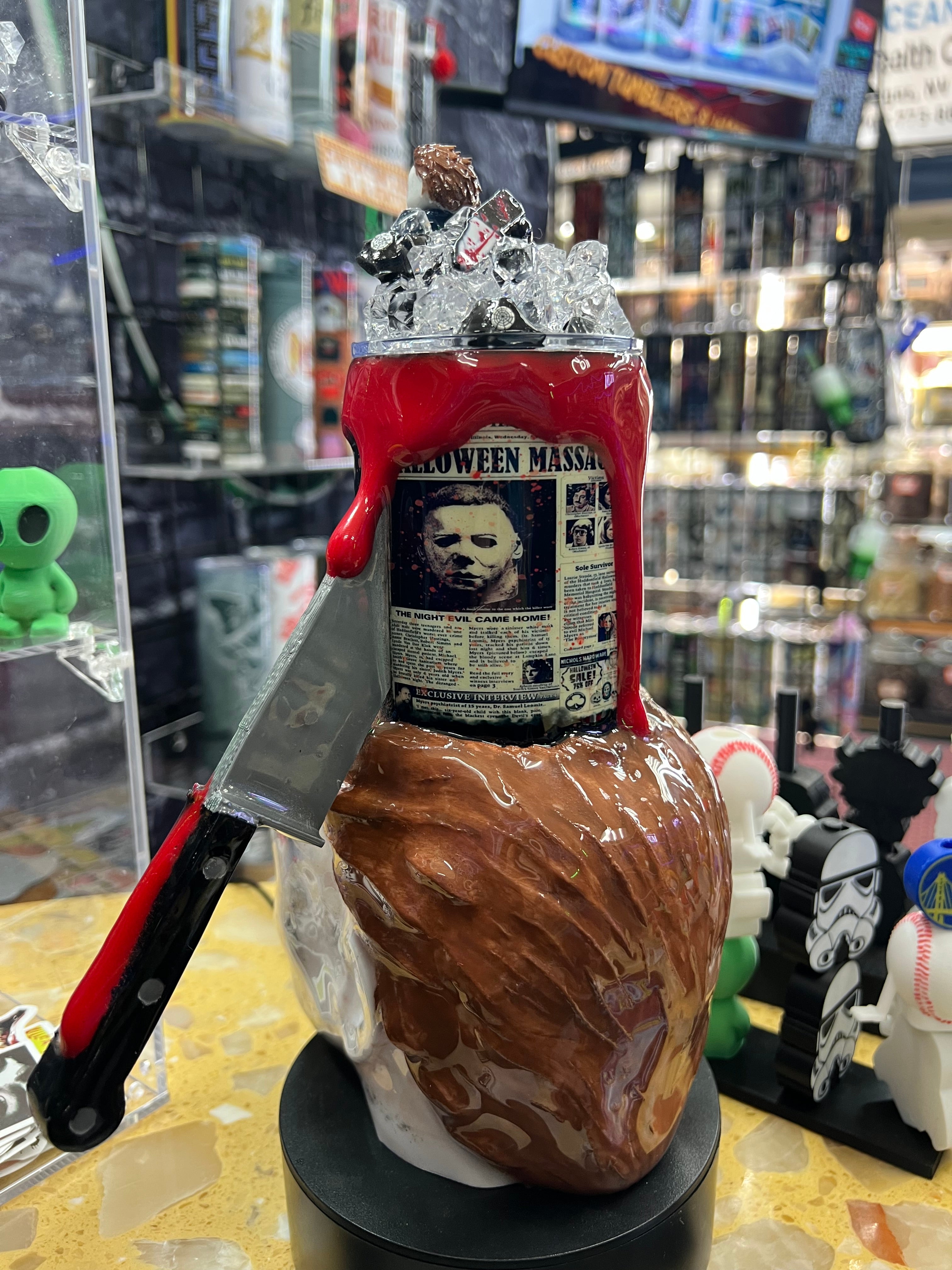 Michael Myers 3d epoxy tumbler