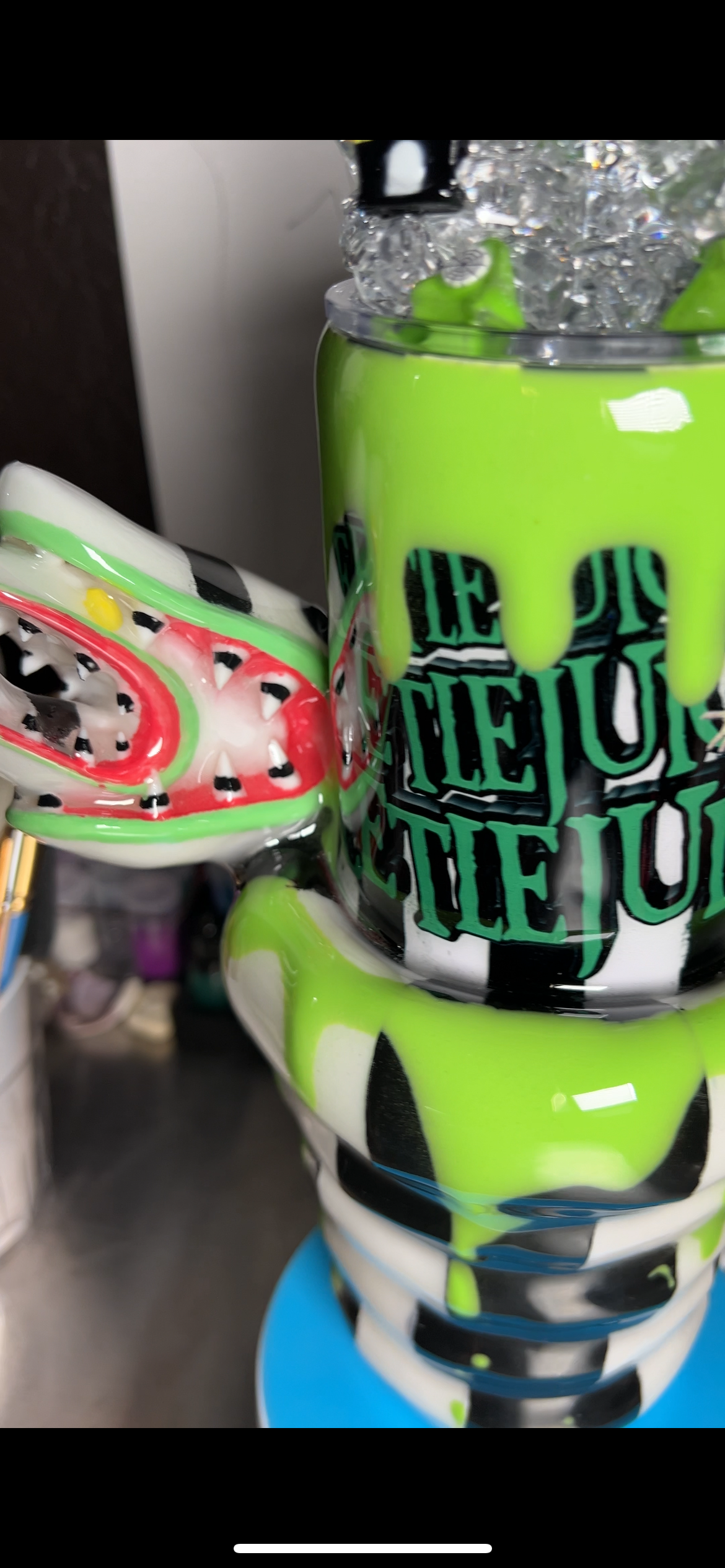BeetleJuice 3d epoxy tumbler