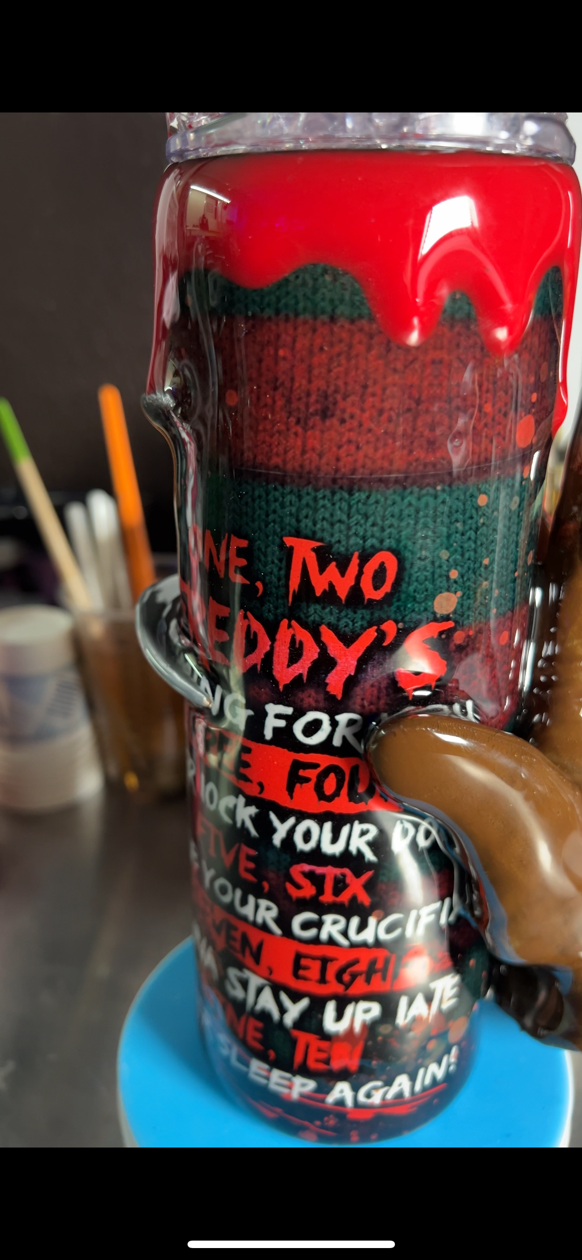 Freddy Krueger 3d Epoxy Tumbler