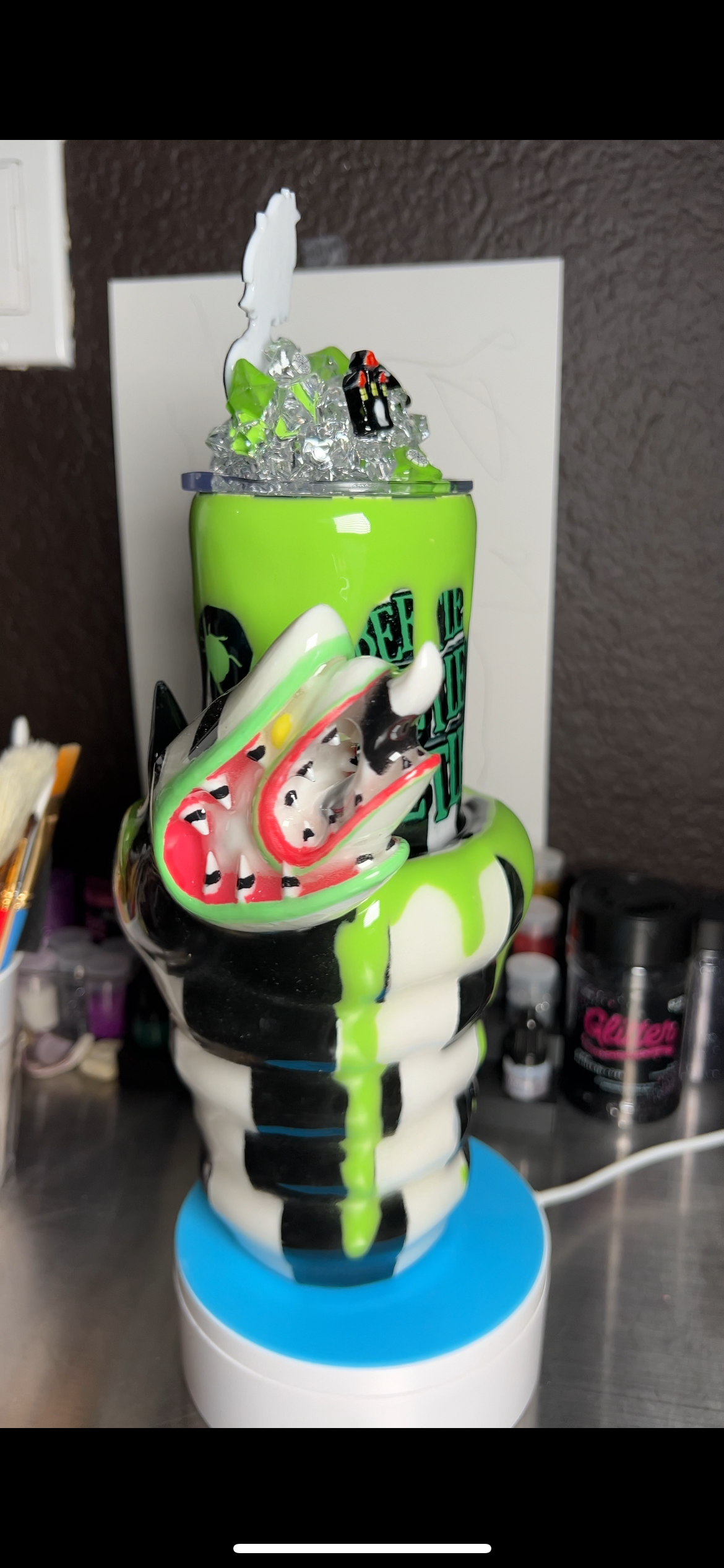 BeetleJuice 3d epoxy tumbler