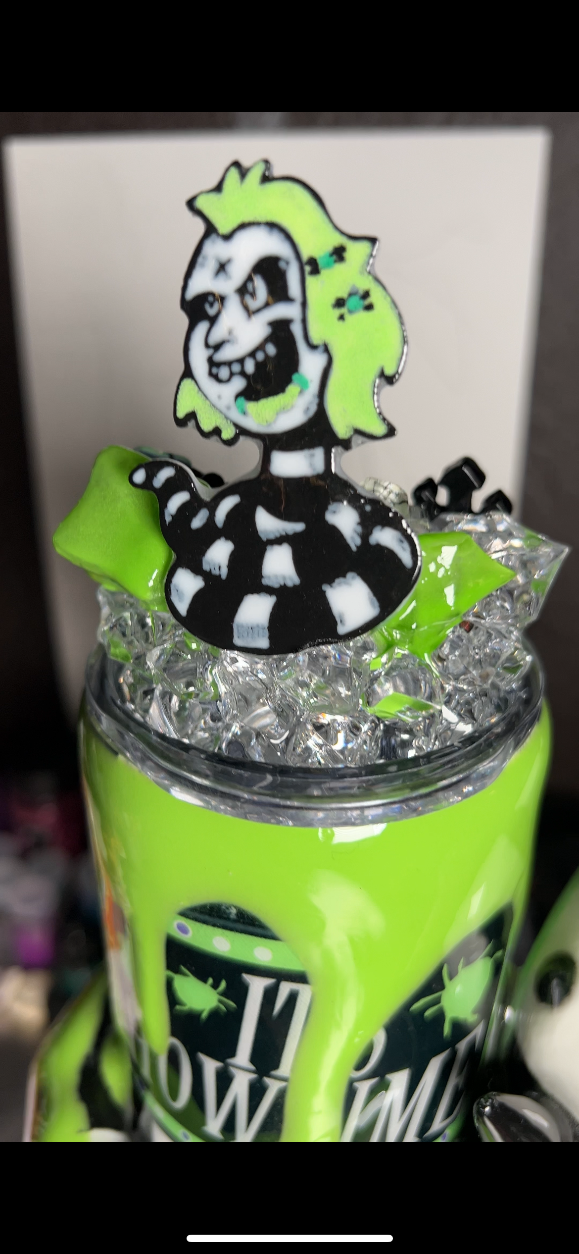 BeetleJuice 3d epoxy tumbler