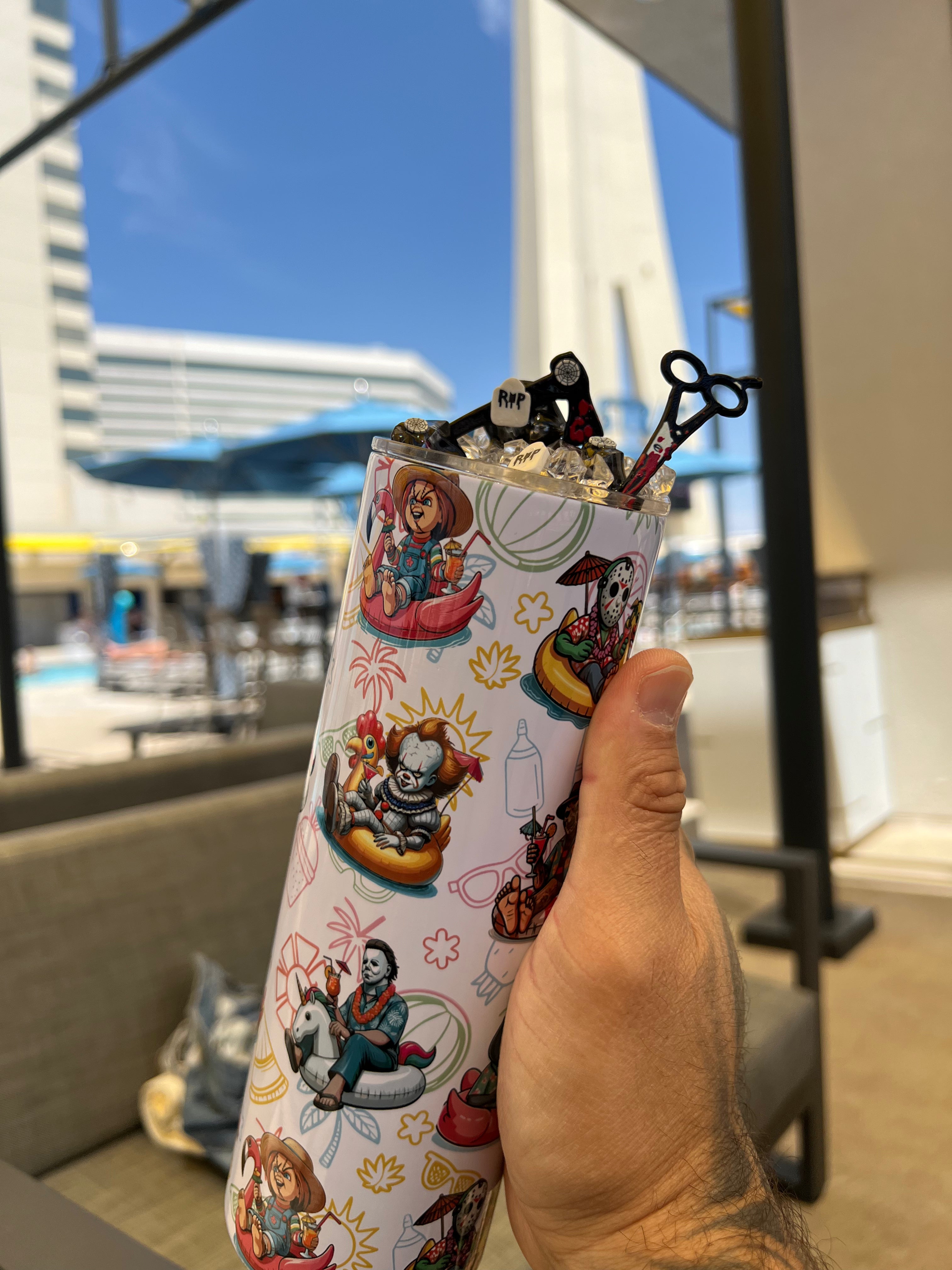 Horror in the Summer 20oz Tumbler & custom lid