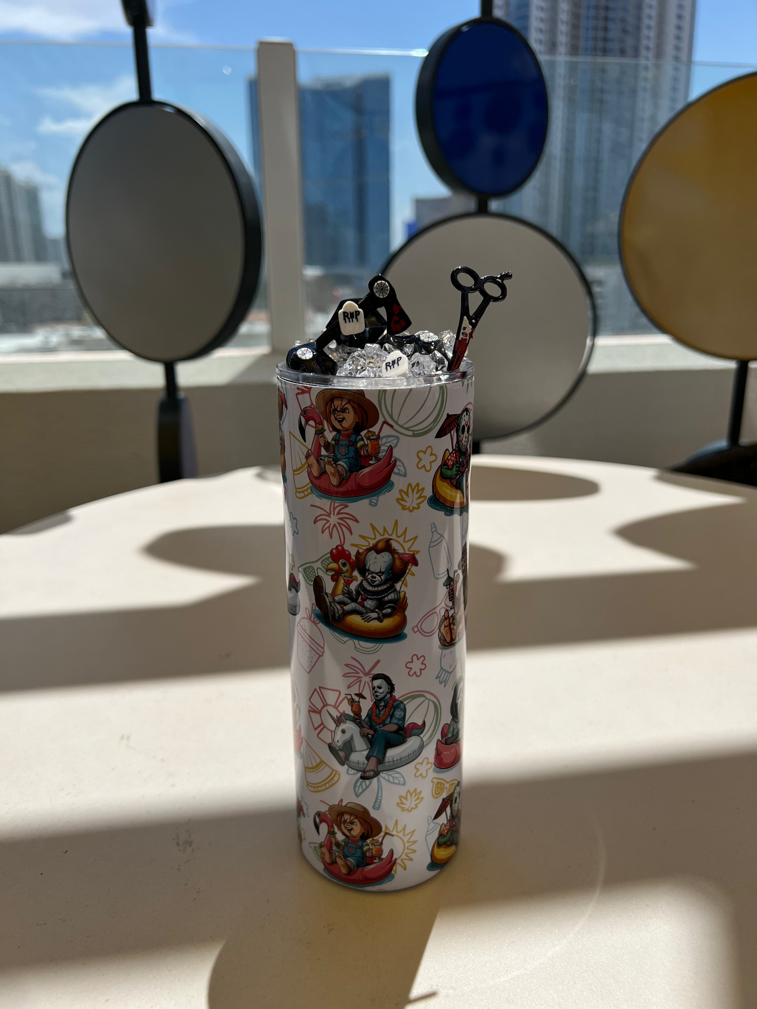 Horror in the Summer 20oz Tumbler & custom lid