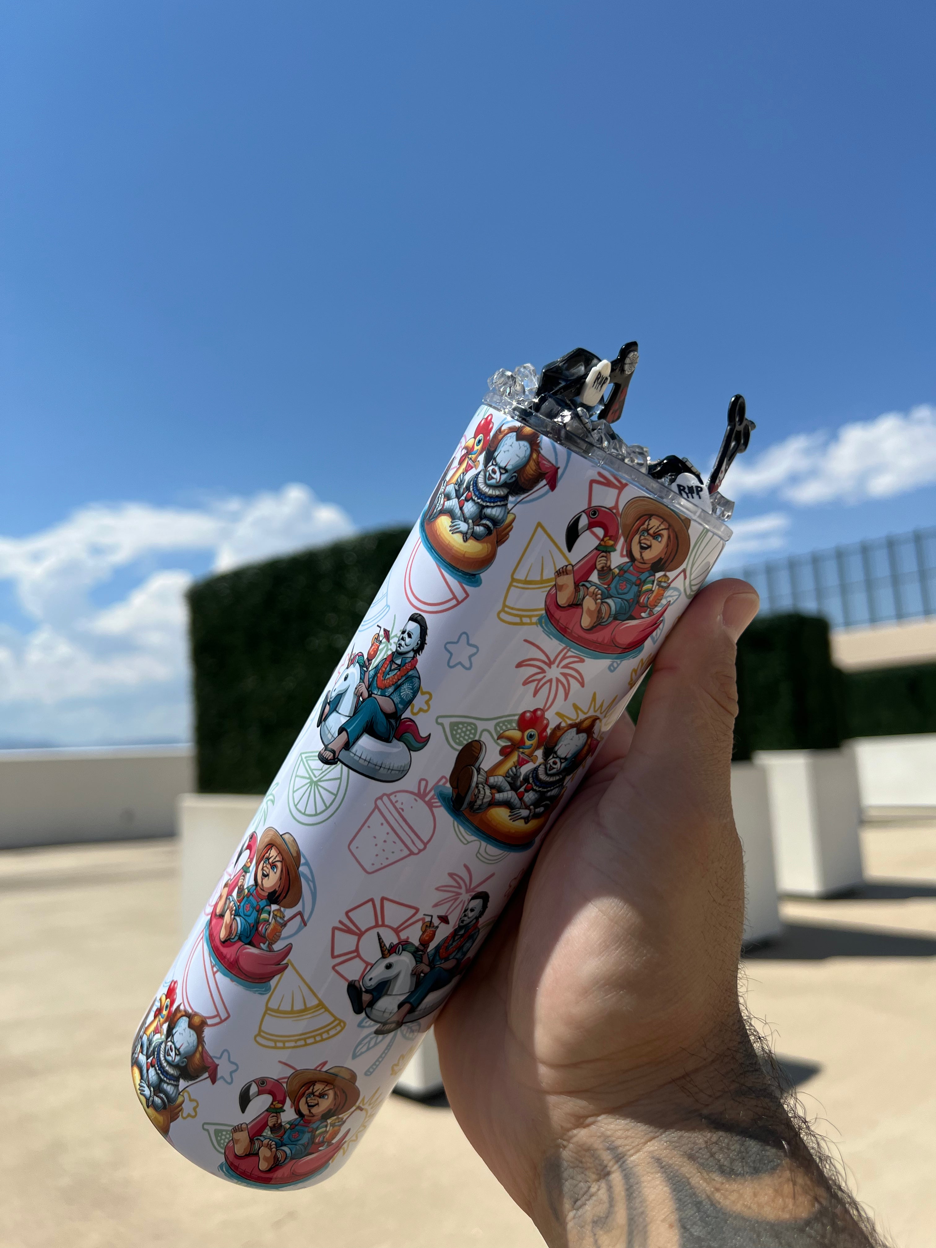 Horror in the Summer 20oz Tumbler & custom lid