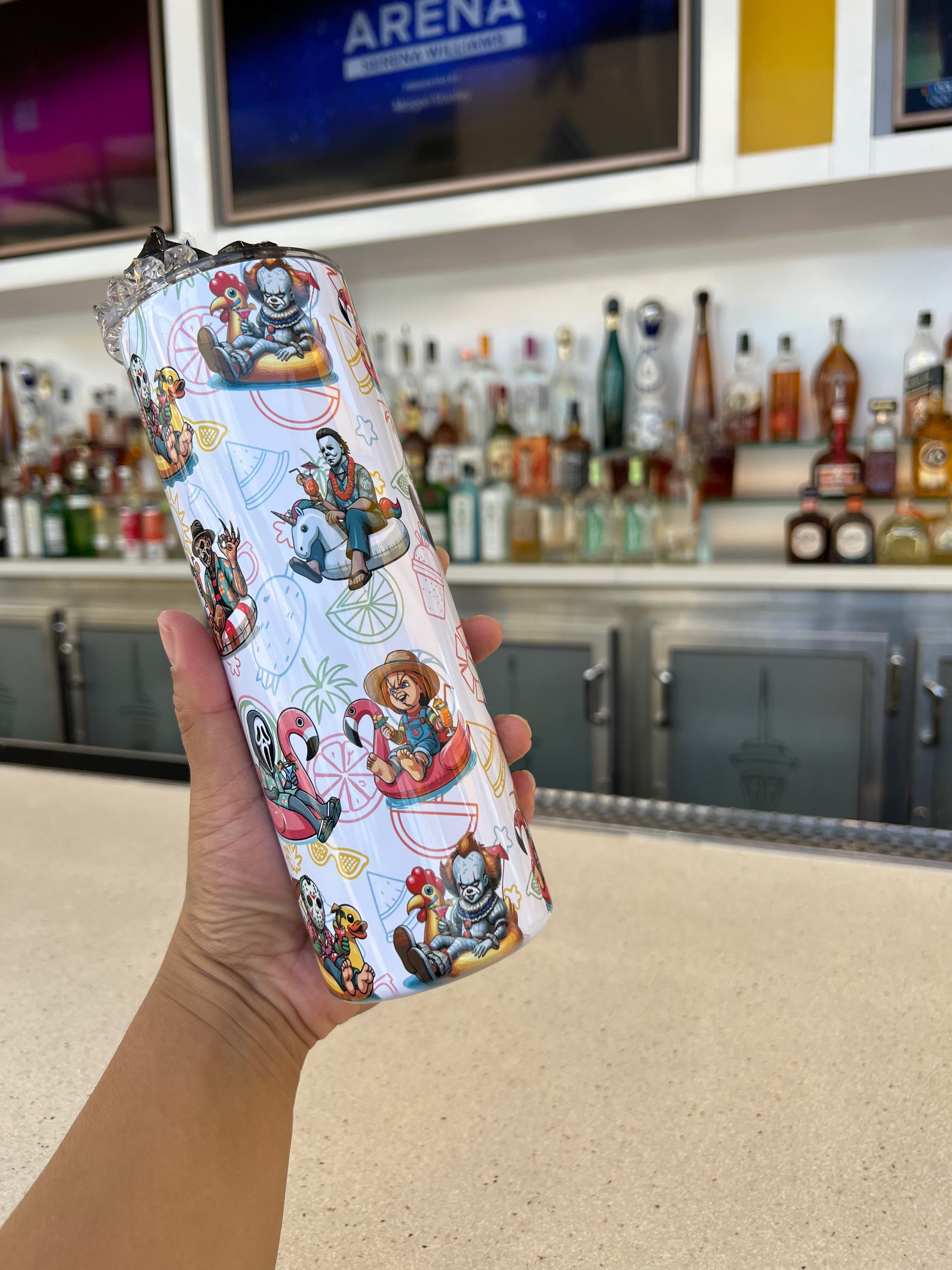 Horror in the Summer 20oz Tumbler & custom lid