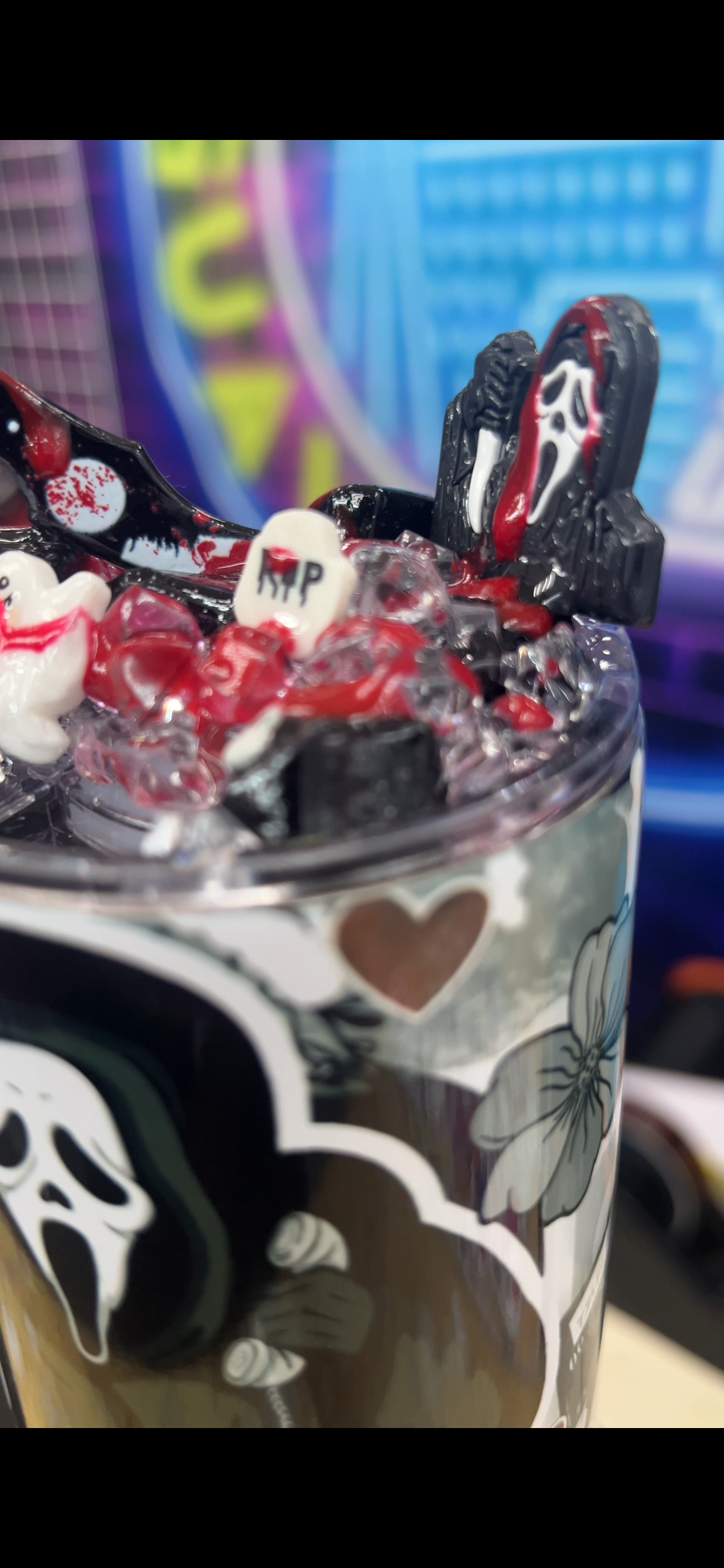 Ghostface 20oz Tumbler with Custom Lid