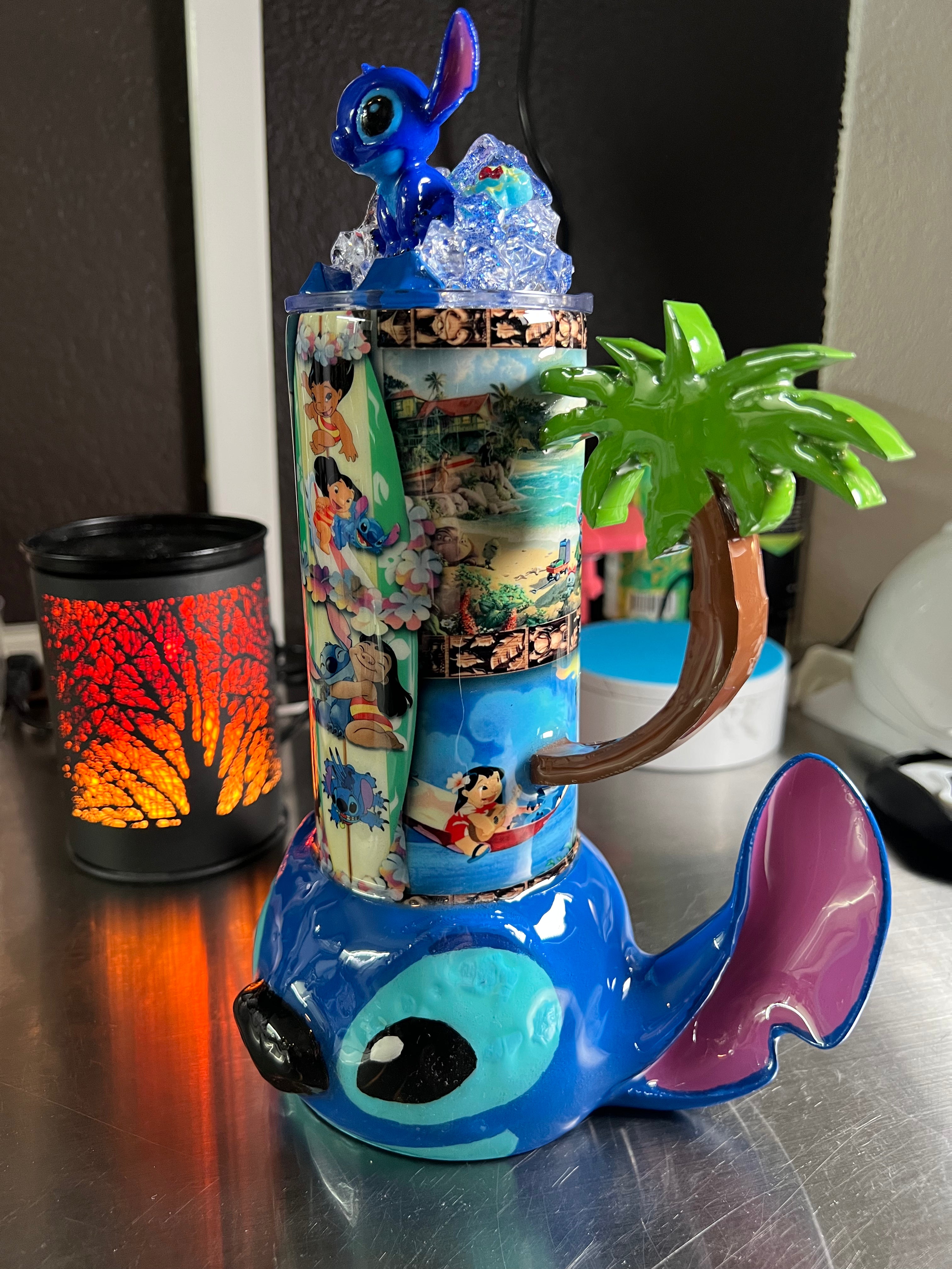 Stitch 3d Epoxy tumbler