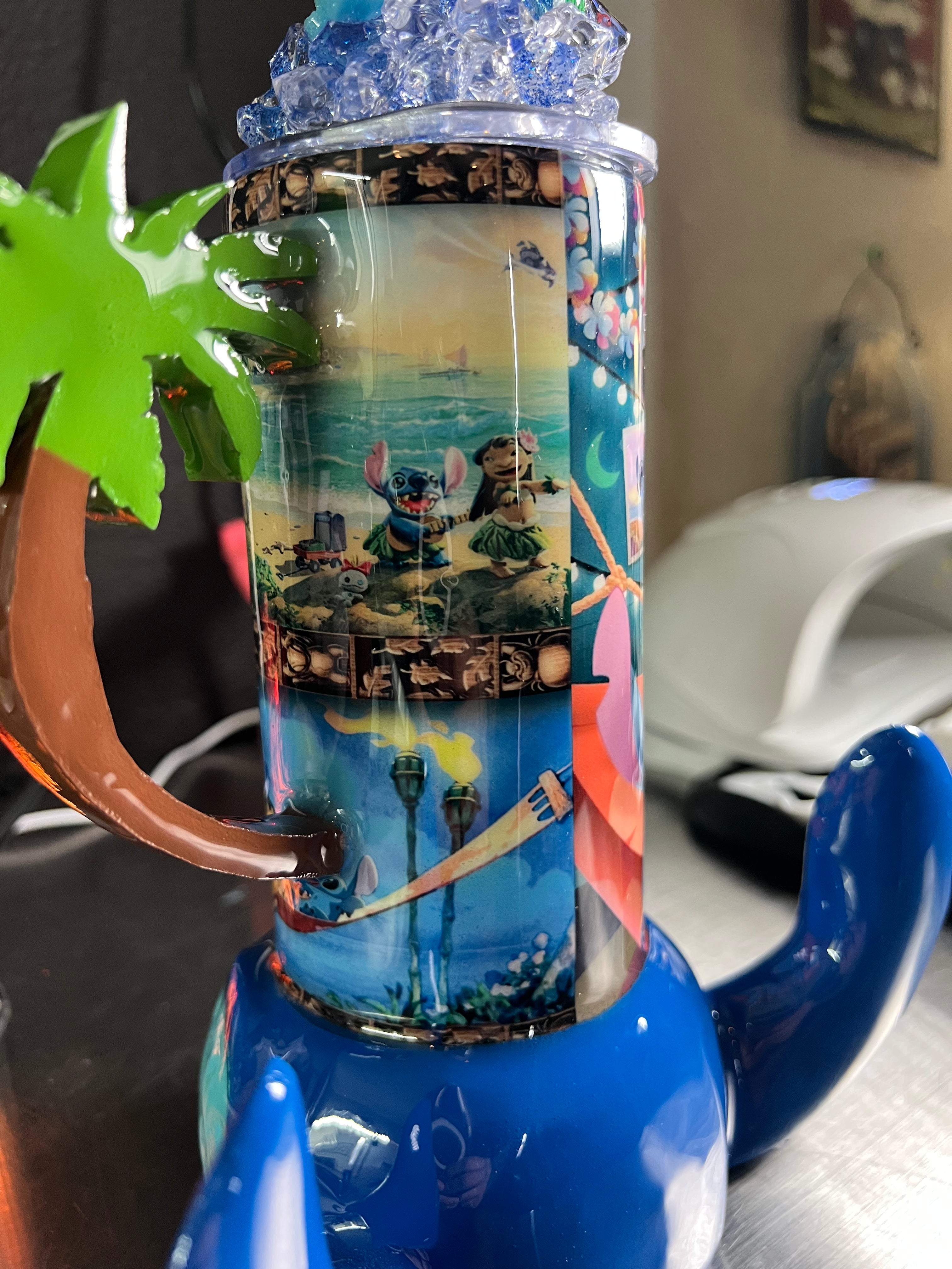 Stitch 3d Epoxy tumbler