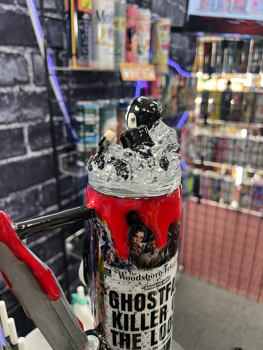 PINK Ghost Faced Killer 3d epoxy tumbler