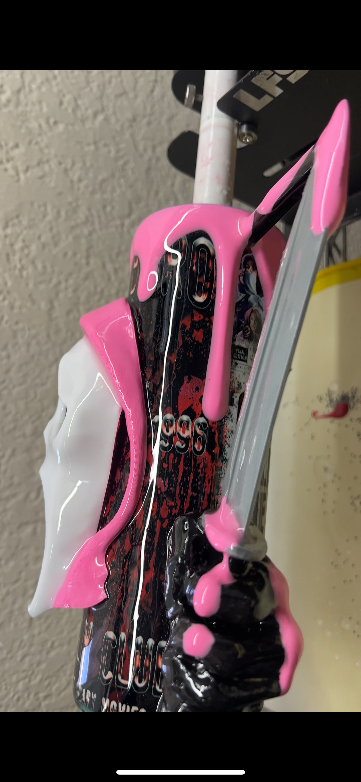 PINK Ghost Faced Killer 3d epoxy tumbler