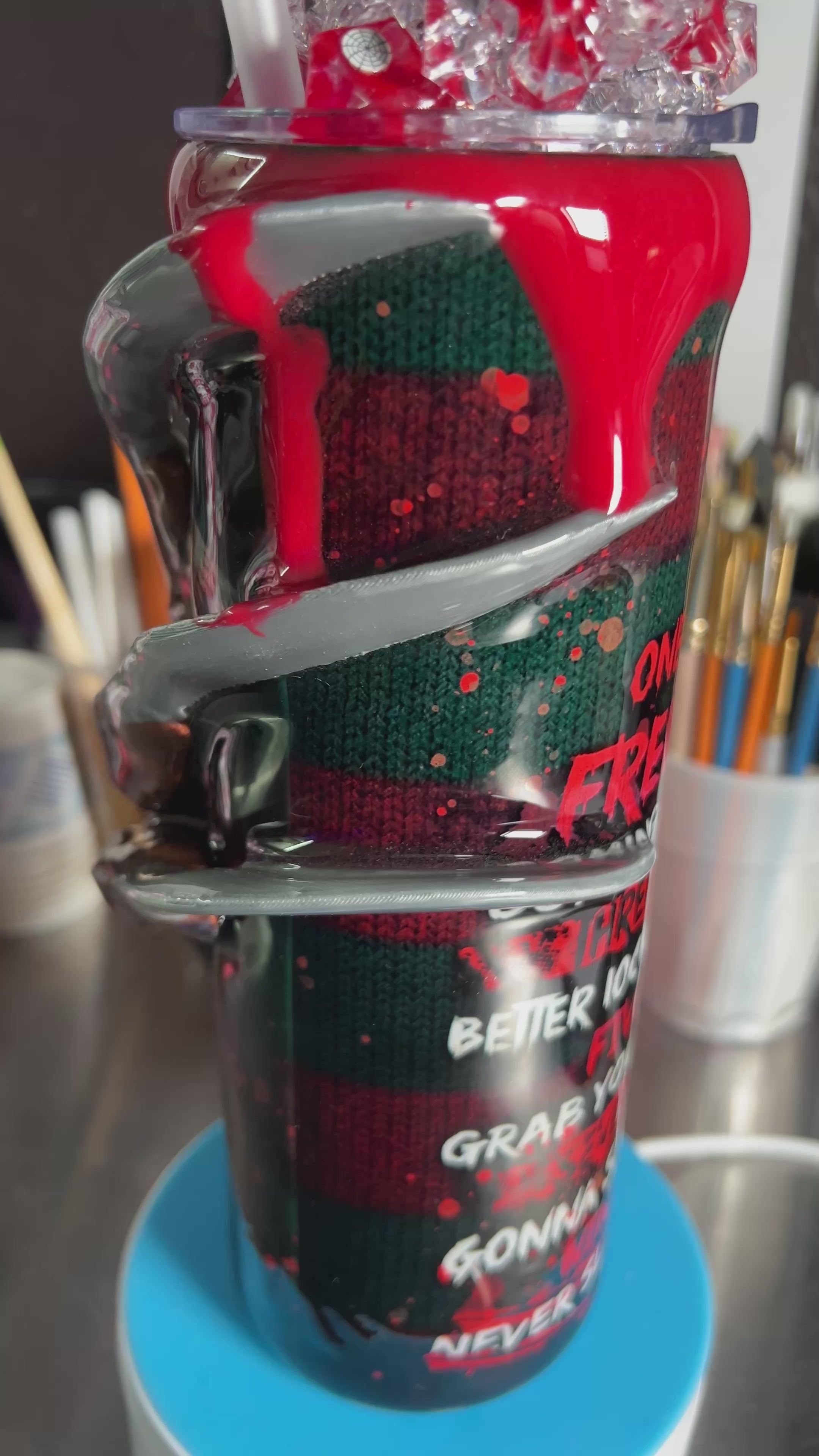 Freddy Krueger 3d Epoxy Tumbler