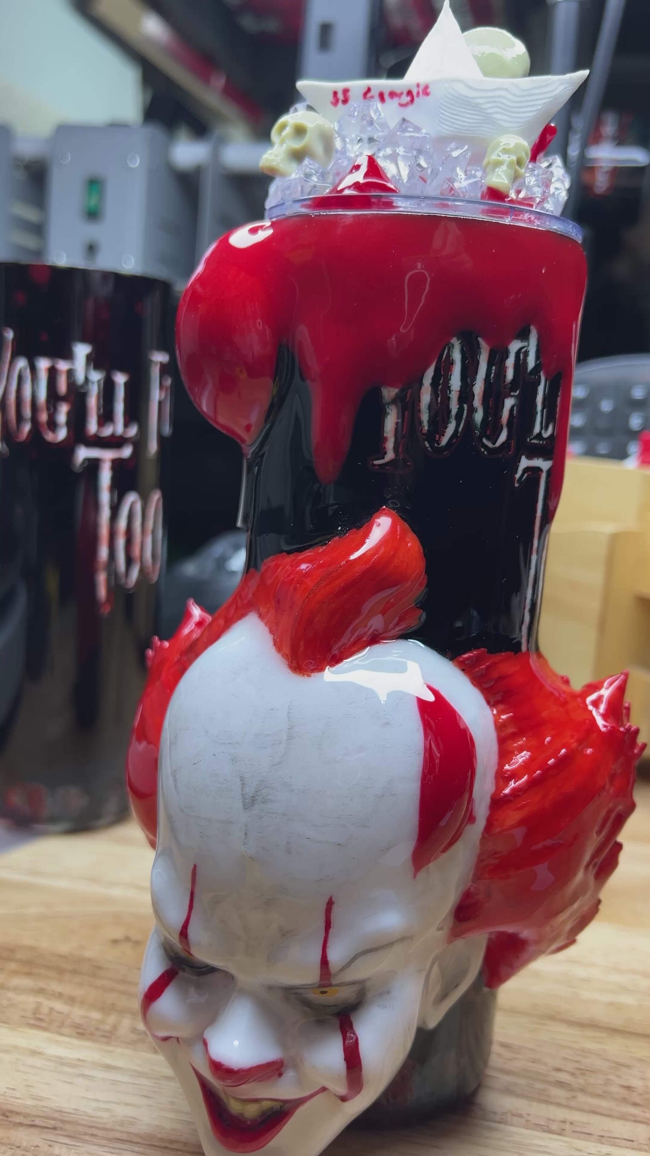 Pennywise 3d Epoxy Tumbler